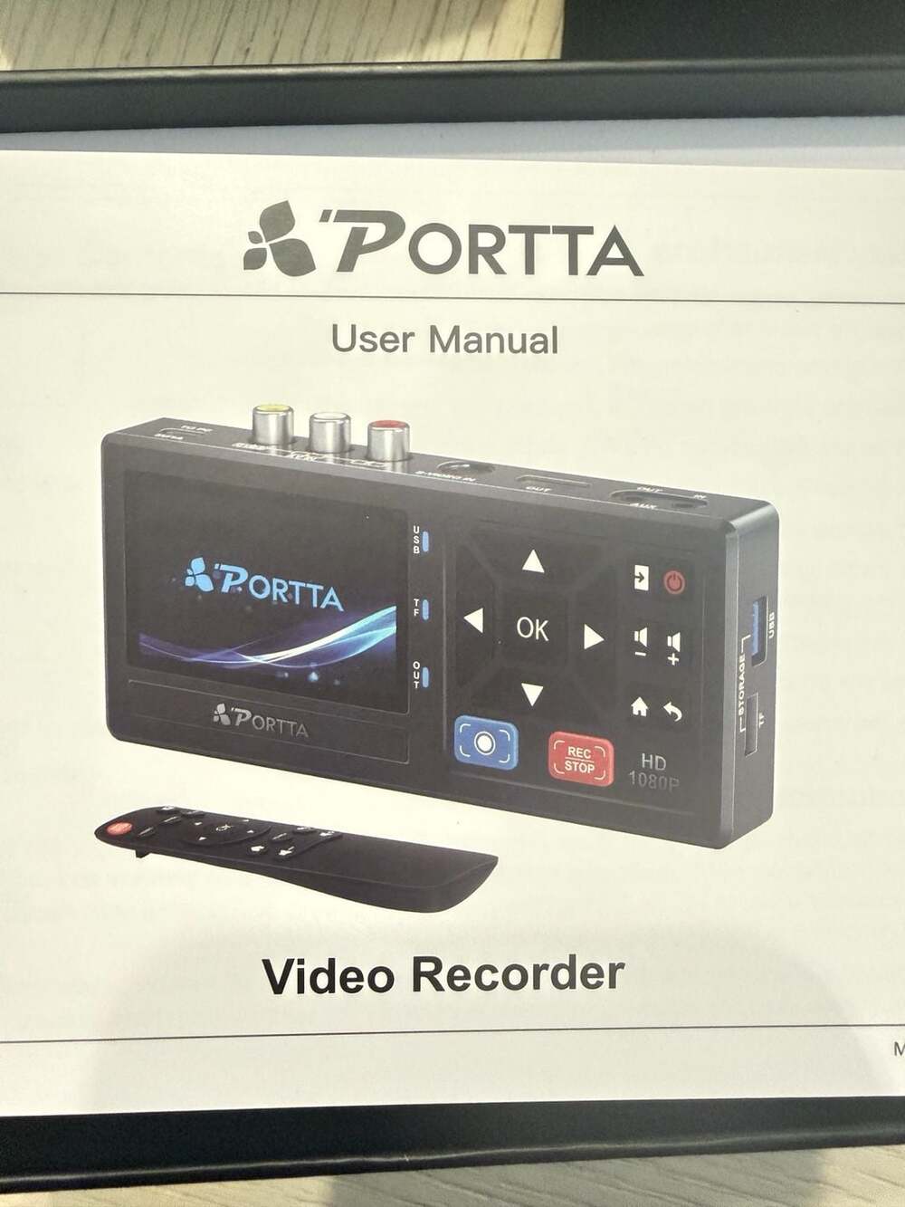 Portta VHS to Digital Converter Video Recorder with Remote